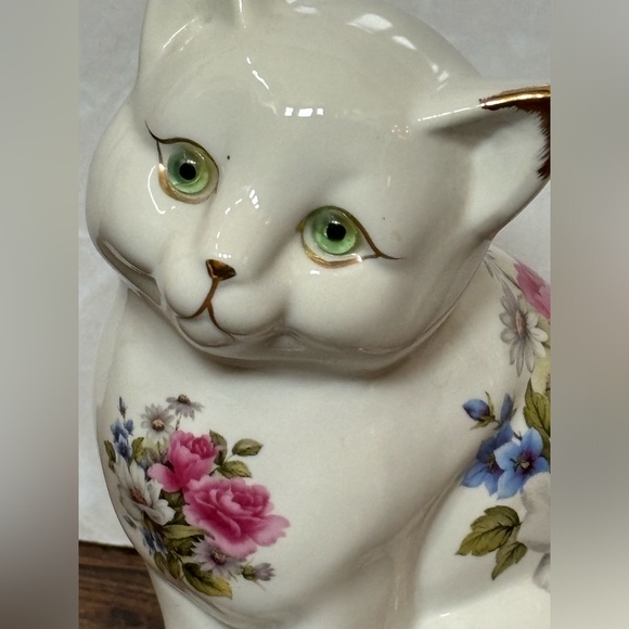 Formalities Baum Brothers Summer Flowers Collection 7.5” Porcelain Cat Figurine - Picture 5 of 8